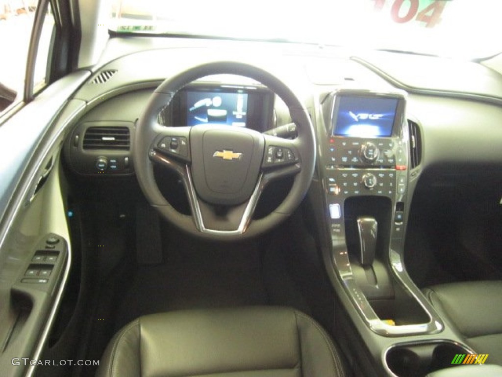 2012 Chevrolet Volt Hatchback Jet Black/Dark Accents Dashboard Photo #56763900
