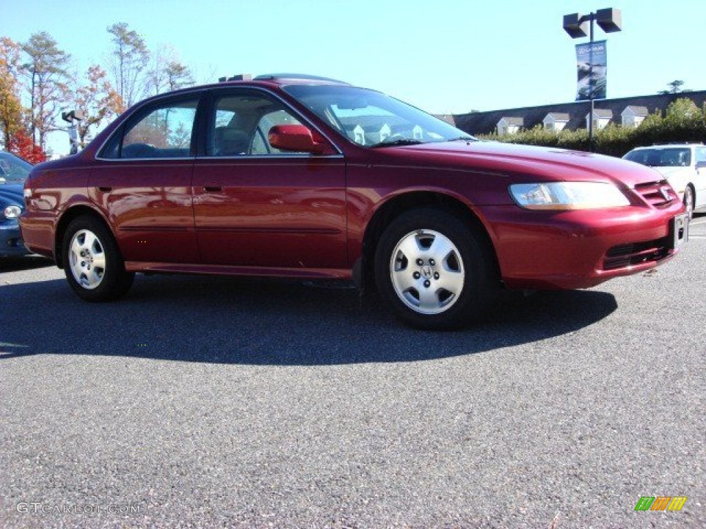 2002 Accord EX V6 Sedan - Firepepper Red Pearl / Ivory photo #2