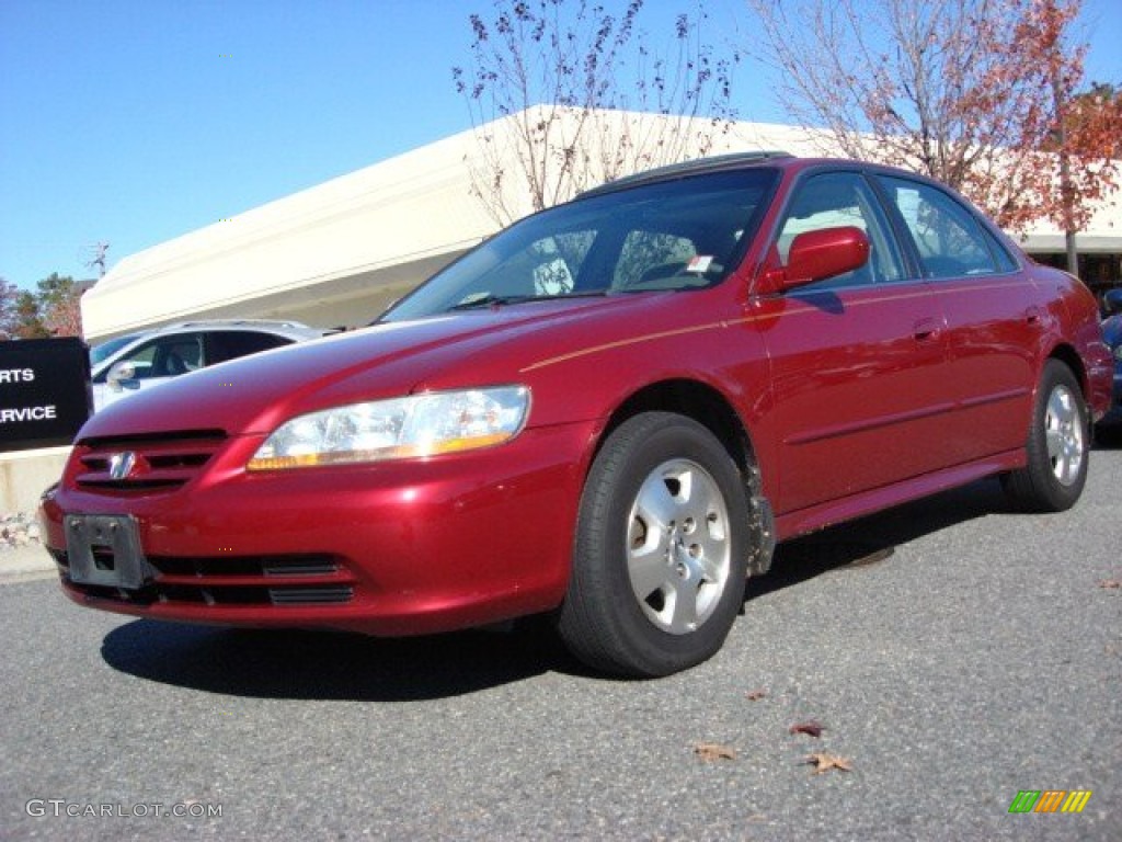 2002 Accord EX V6 Sedan - Firepepper Red Pearl / Ivory photo #7