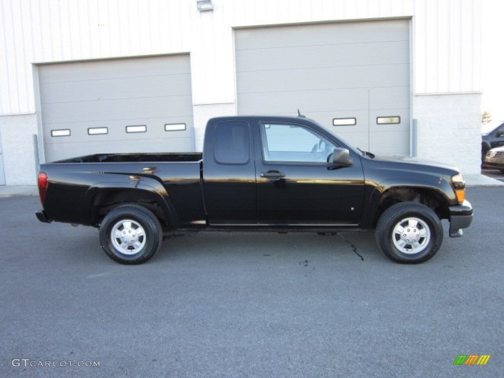 Black 2008 Chevrolet Colorado LS Extended Cab 4x4 Exterior Photo #56765655