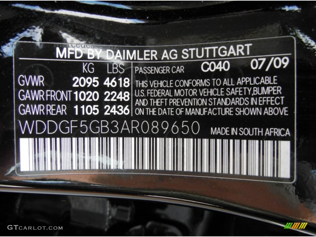 2010 C Color Code 040 for Black Photo #56765760