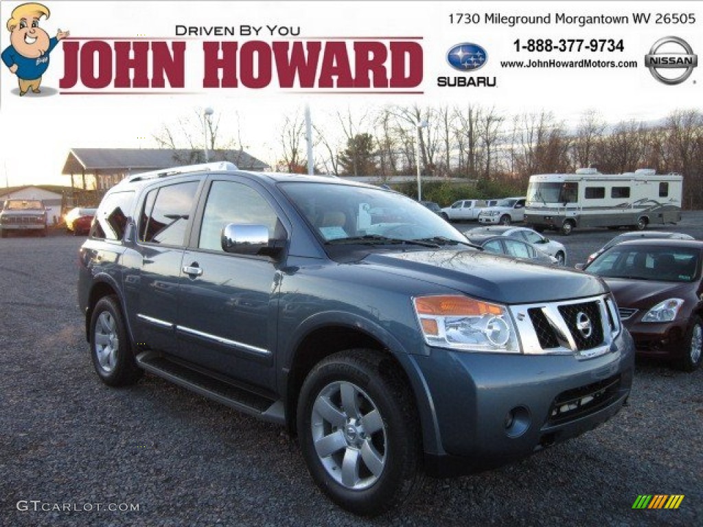 2012 Armada SL 4WD - Lakeshore Slate Blue / Almond photo #1