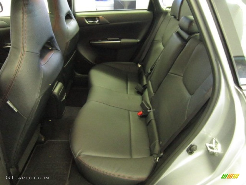 2012 Subaru Impreza WRX STi Limited 4 Door STi rear seats in carbon black leather Photo #56767434
