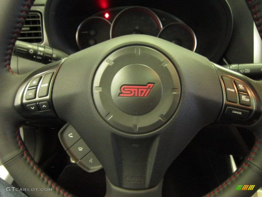 2012 Subaru Impreza WRX STi Limited 4 Door WRX Carbon Black Steering Wheel Photo #56767479