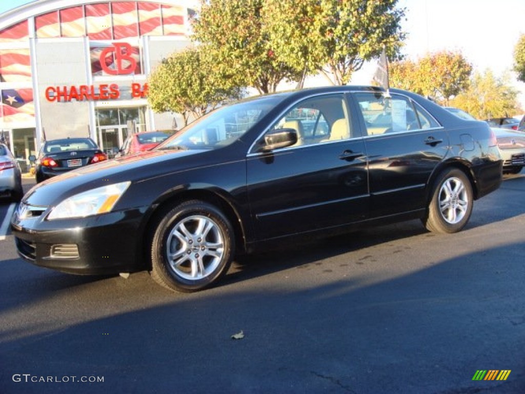 2006 Accord EX Sedan - Nighthawk Black Pearl / Ivory photo #6