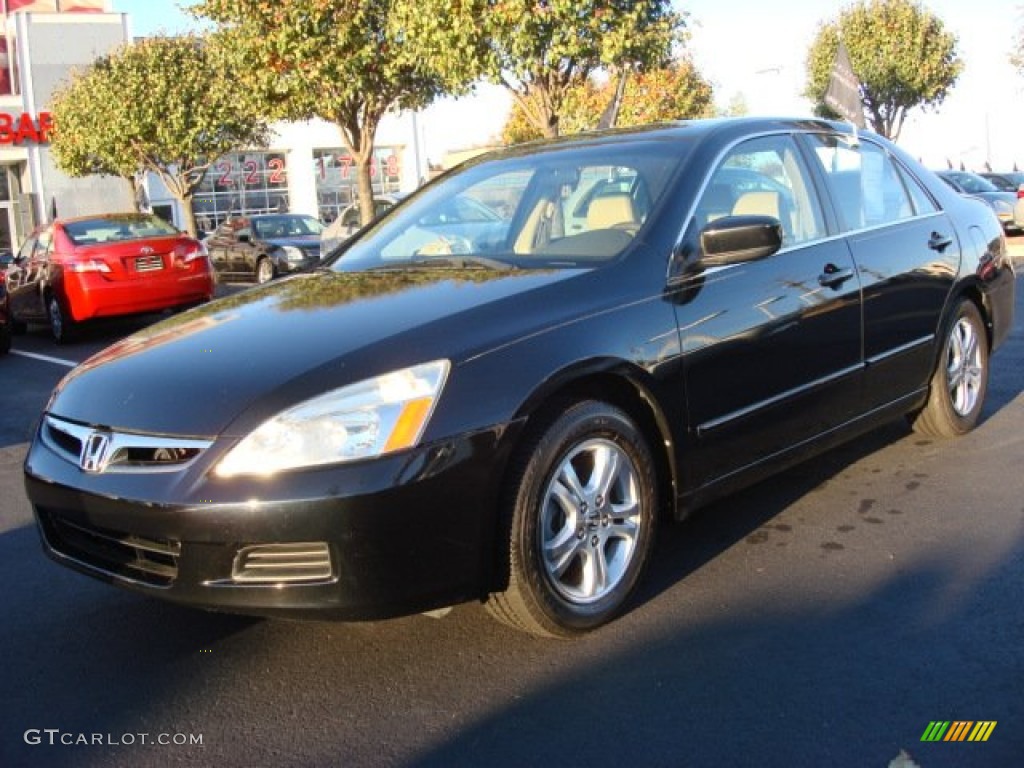 2006 Accord EX Sedan - Nighthawk Black Pearl / Ivory photo #7