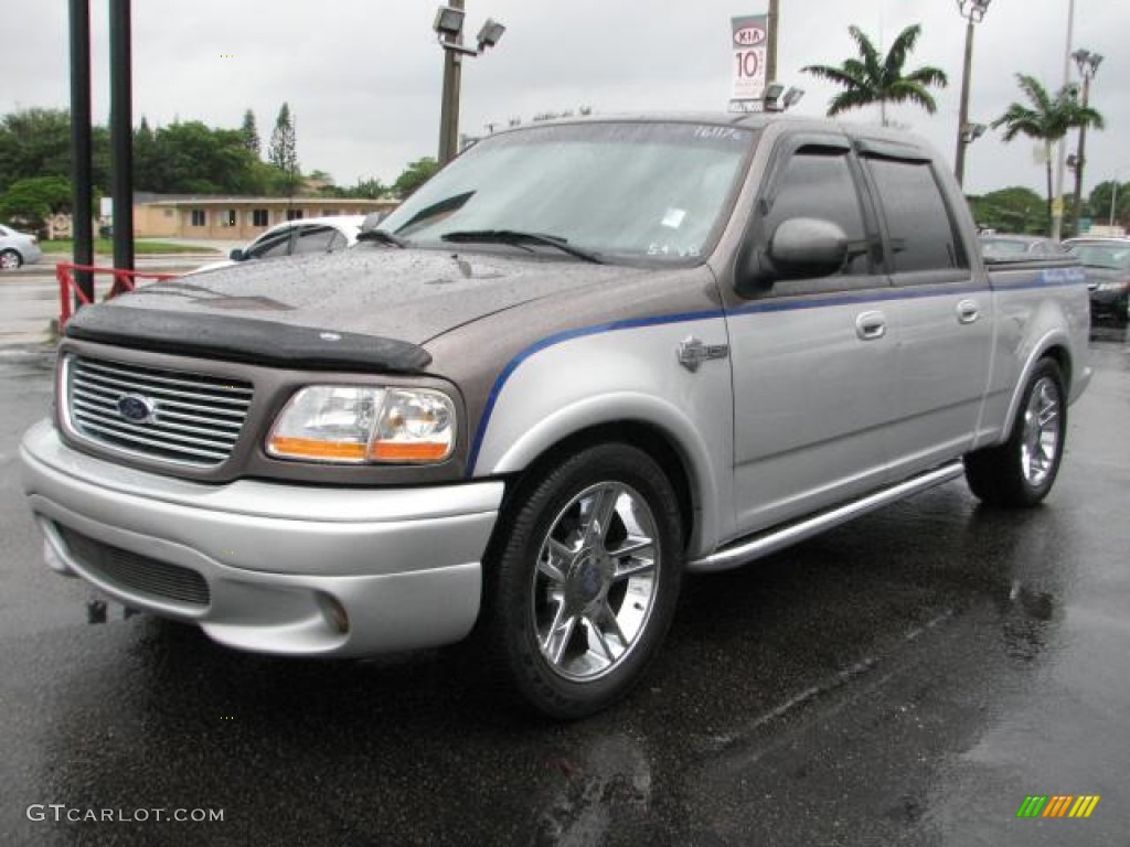 Dark Shadow Grey Metallic 2002 Ford F150 Harley-Davidson SuperCrew Exterior Photo #56769799