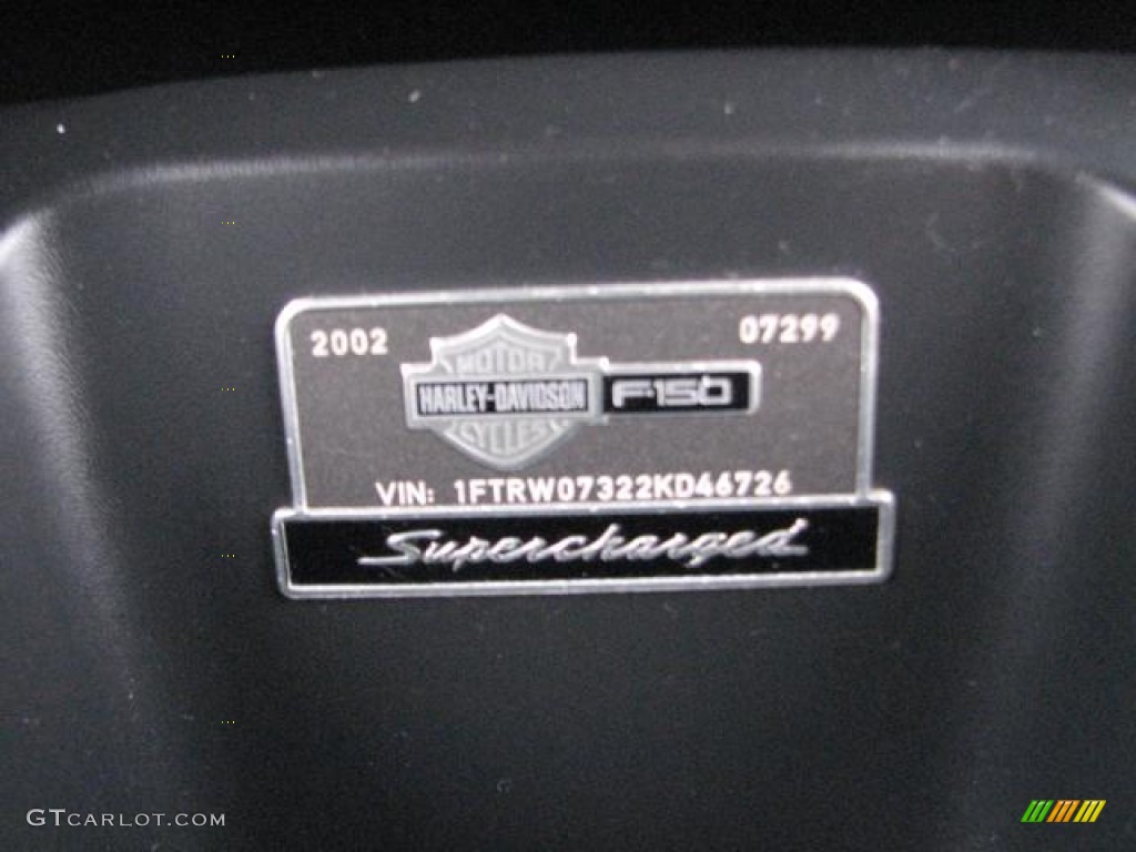 2002 Ford F150 Harley-Davidson SuperCrew Info Tag Photo #56769954