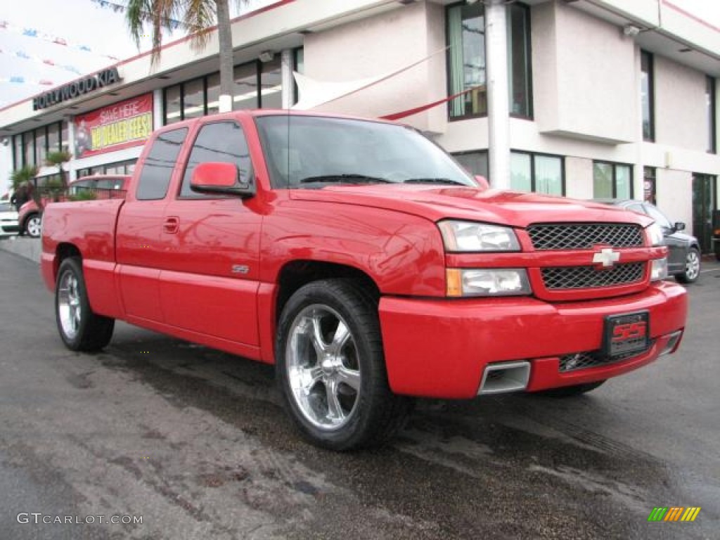 2003 Silverado 1500 SS Extended Cab AWD - Victory Red / Dark Charcoal photo #1