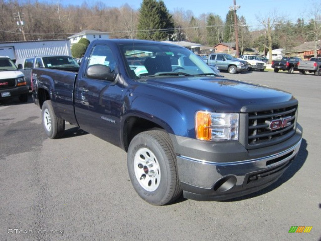 2012 Sierra 1500 Regular Cab 4x4 - Midnight Blue Metallic / Dark Titanium photo #1