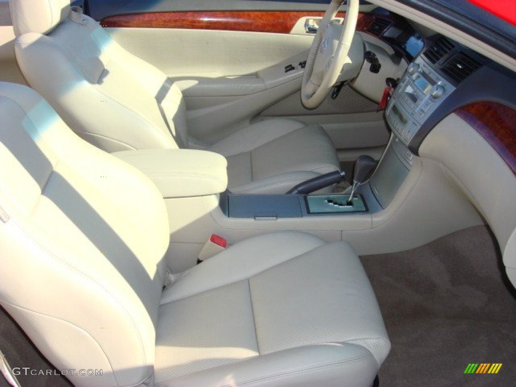 Ivory Interior 2006 Toyota Solara SLE V6 Convertible Photo #56772015