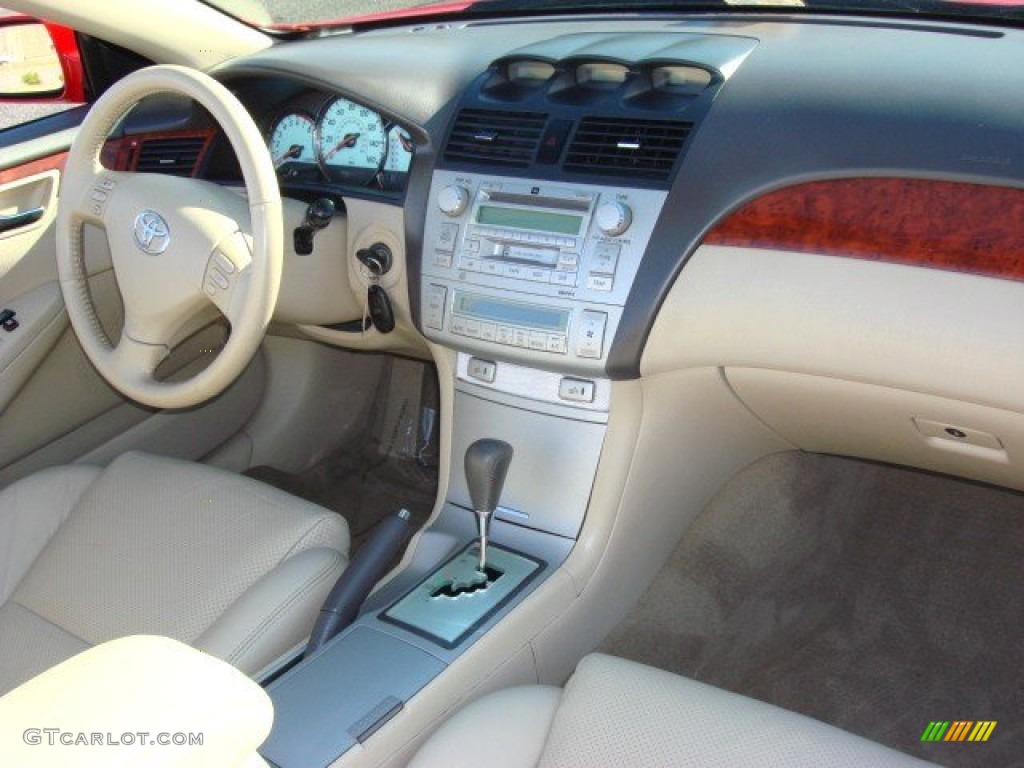 2006 Toyota Solara SLE V6 Convertible Ivory Dashboard Photo #56772024