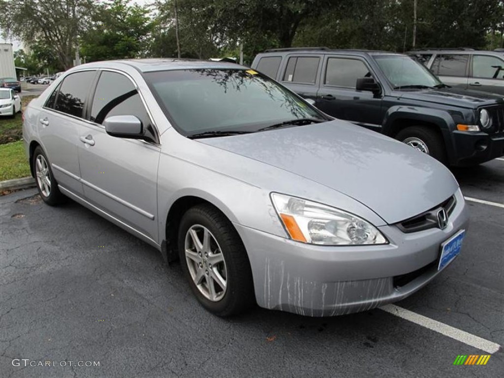 2003 Accord EX V6 Sedan - Satin Silver Metallic / Black photo #1