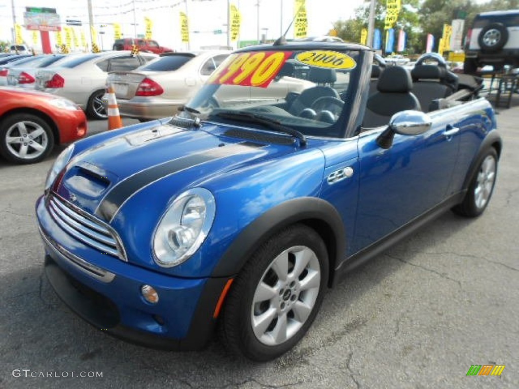 2006 Cooper S Convertible - Hyper Blue Metallic / Space Gray/Panther Black photo #3