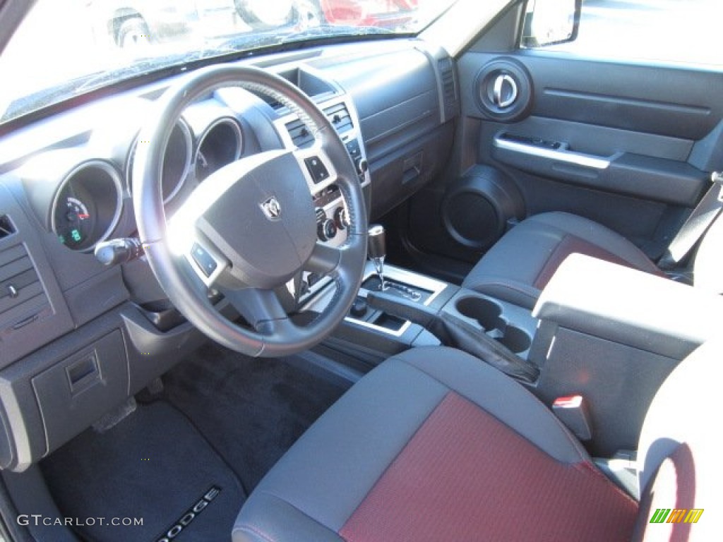 2011 Dodge Nitro Detonator 4x4 Dark Slate Gray/Red Dashboard Photo #56776812