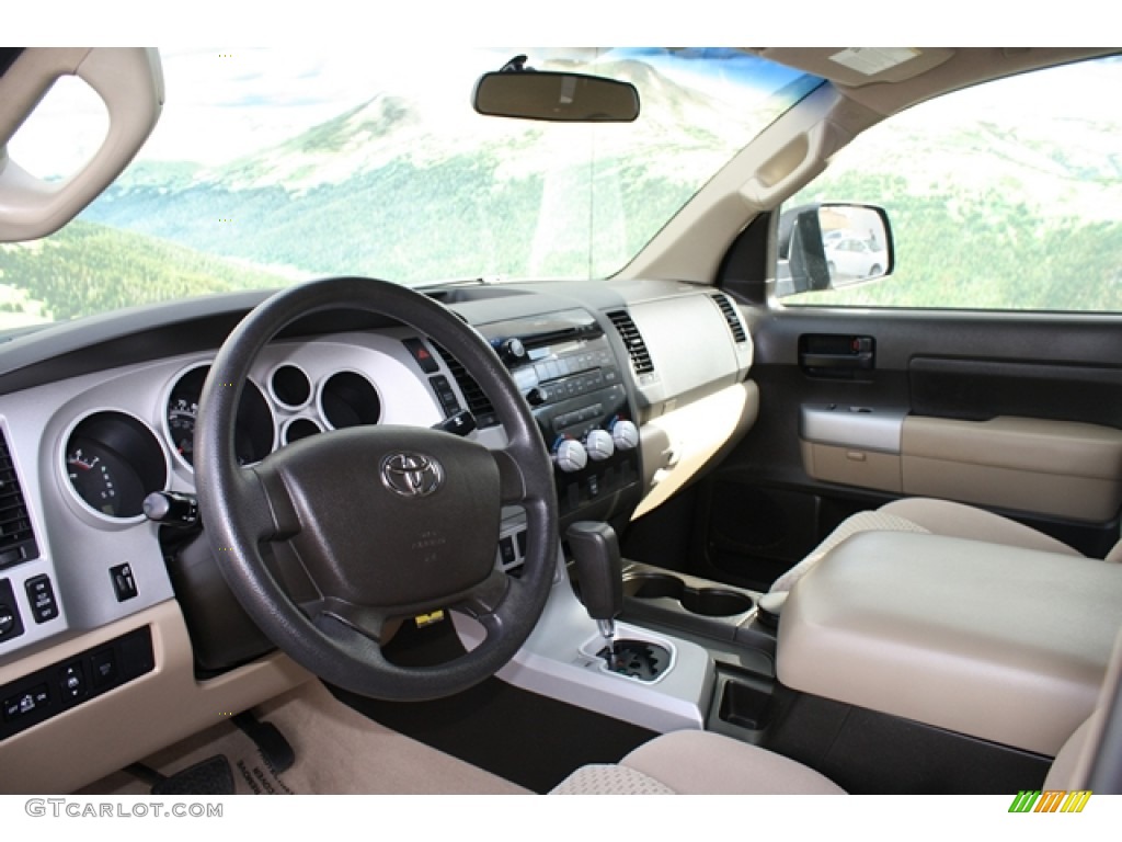 2007 Tundra SR5 TRD CrewMax 4x4 - Black / Beige photo #5