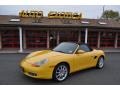 2000 Speed Yellow Porsche Boxster   photo #1