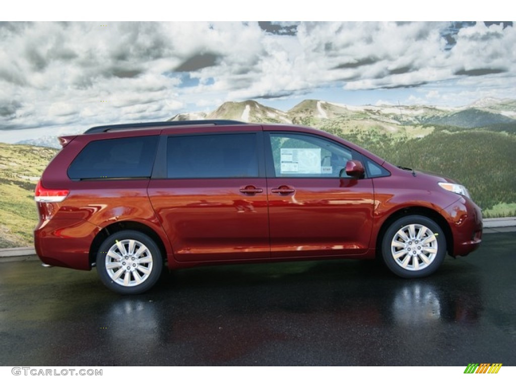 2012 Sienna LE AWD - Salsa Red Pearl / Bisque photo #2