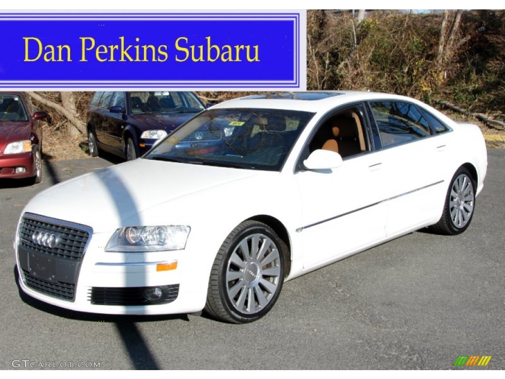 2006 A8 L 4.2 quattro - Arctic White / Black/Amaretto photo #1
