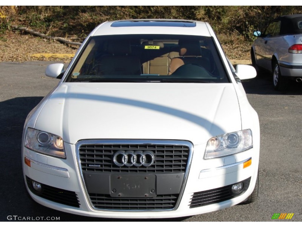 2006 A8 L 4.2 quattro - Arctic White / Black/Amaretto photo #2