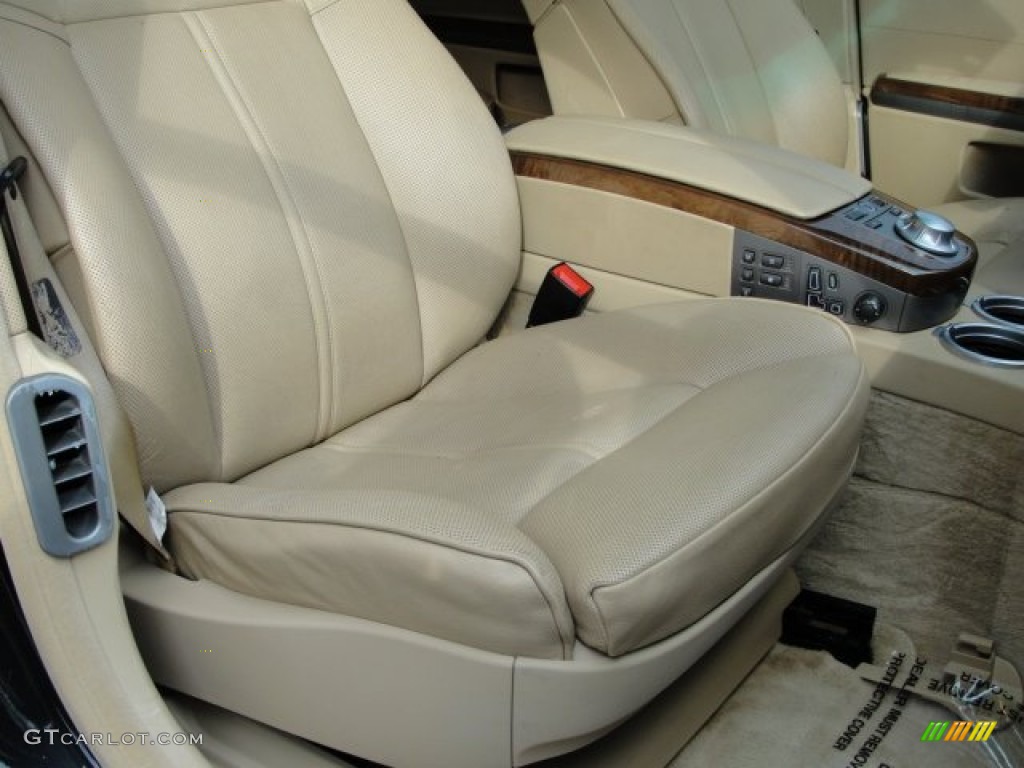 2005 7 Series 745Li Sedan - Jet Black / Dark Beige/Beige III photo #17