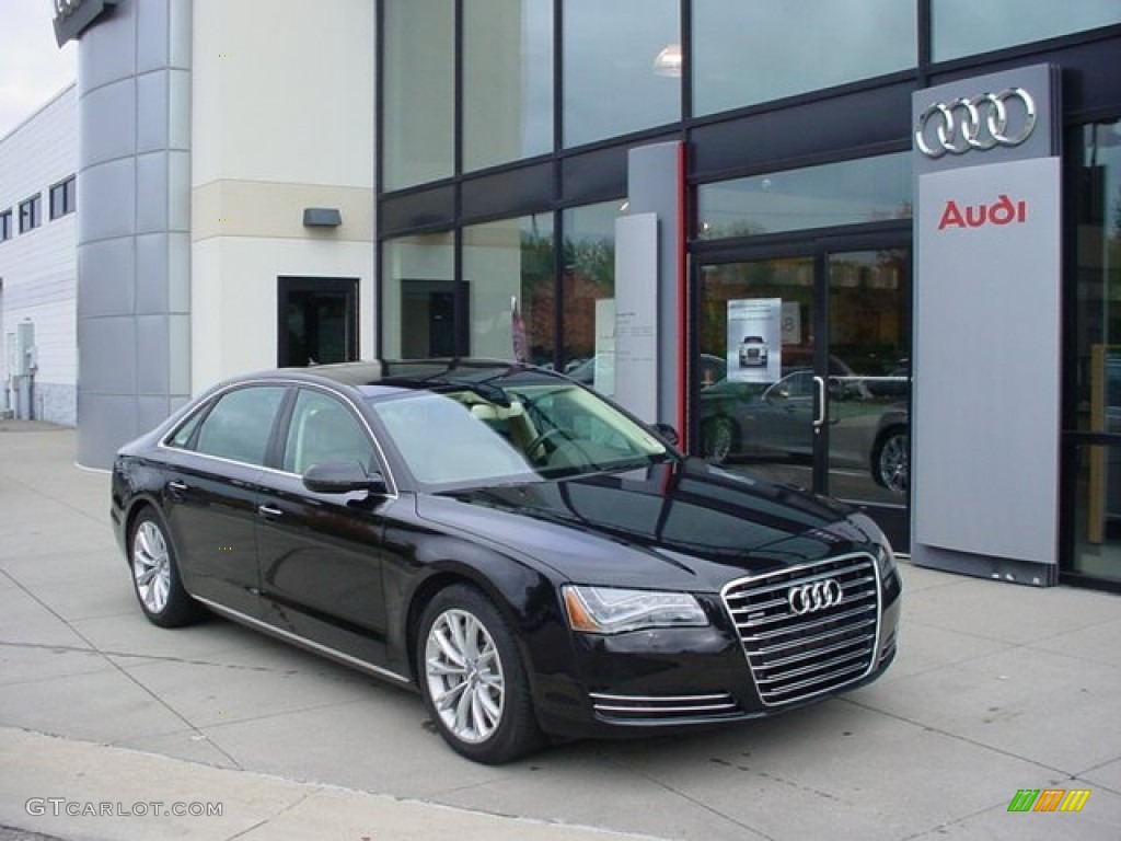 Phantom Black Pearl Effect 2011 Audi A8 L 4.2 FSI quattro Exterior Photo #56779437
