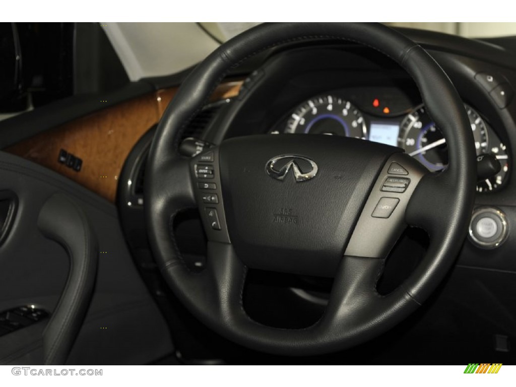 2011 Infiniti QX 56 Graphite Steering Wheel Photo #56781164