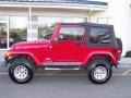 2005 Flame Red Jeep Wrangler X 4x4  photo #3