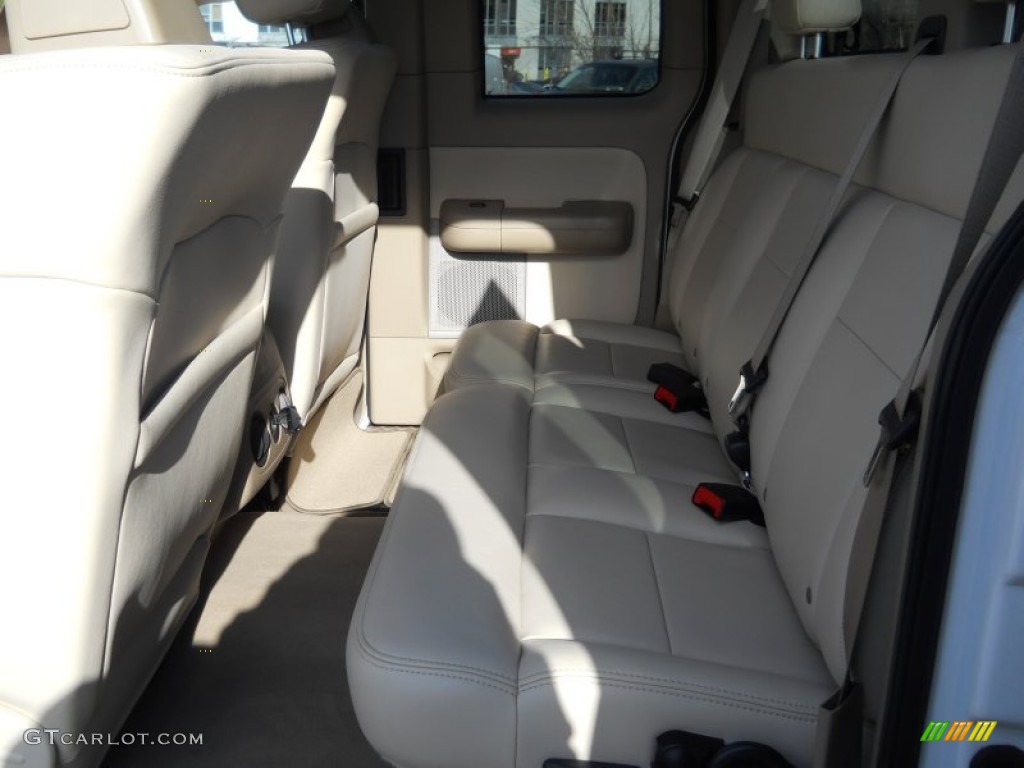 2004 F150 Lariat SuperCab 4x4 - Oxford White / Tan photo #11