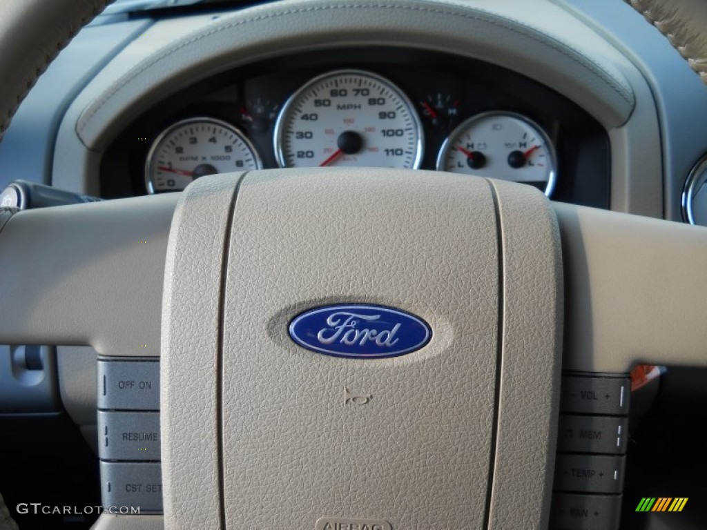 2004 F150 Lariat SuperCab 4x4 - Oxford White / Tan photo #12
