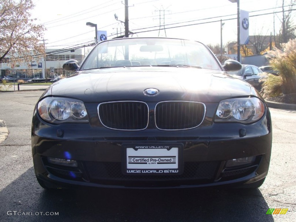 2008 1 Series 128i Convertible - Black Sapphire Metallic / Taupe photo #2