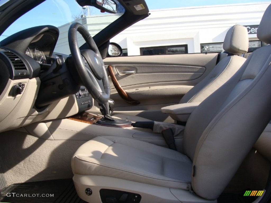 2008 1 Series 128i Convertible - Black Sapphire Metallic / Taupe photo #9