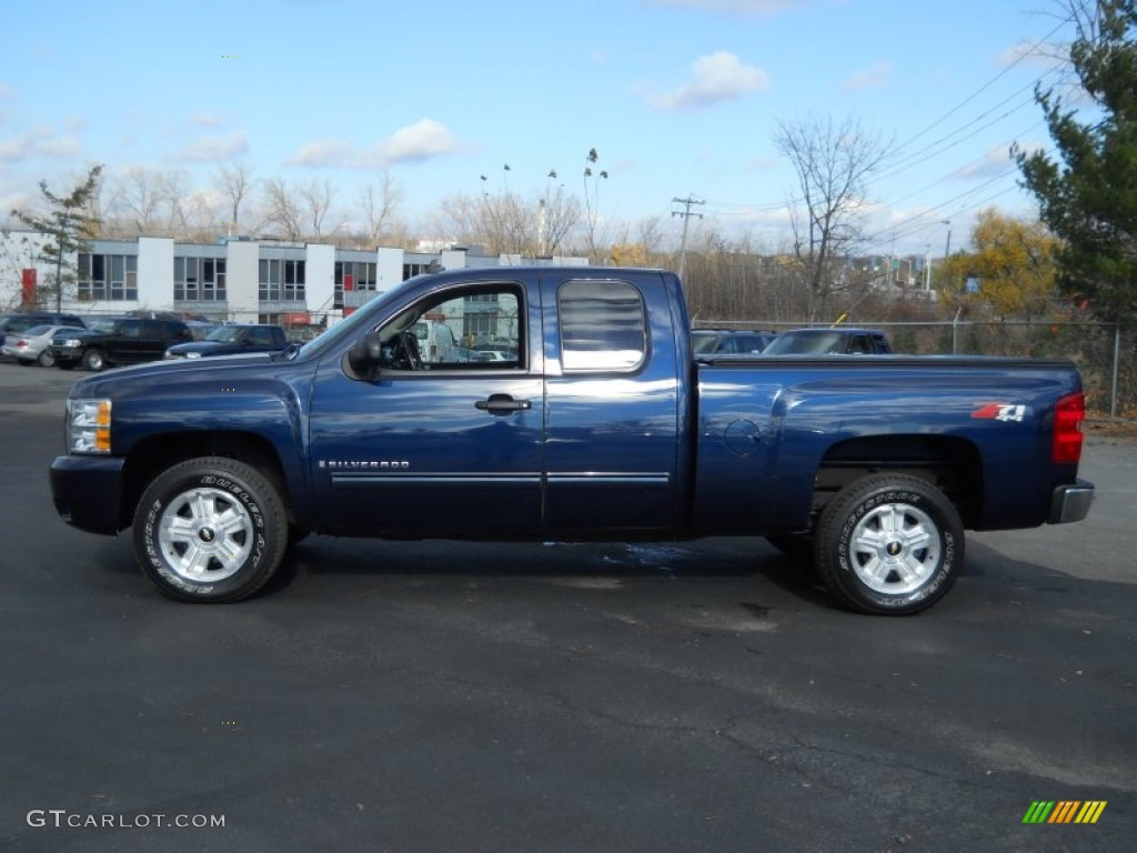 2009 Silverado 1500 LT Extended Cab 4x4 - Imperial Blue Metallic / Ebony photo #2