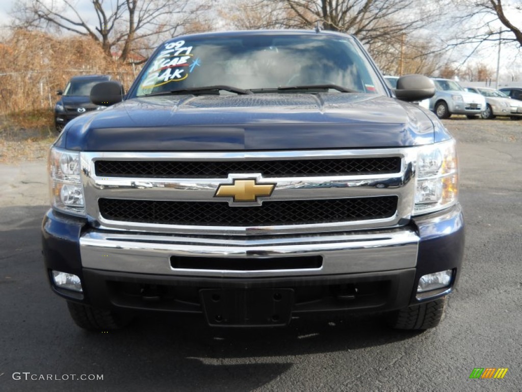 2009 Silverado 1500 LT Extended Cab 4x4 - Imperial Blue Metallic / Ebony photo #4