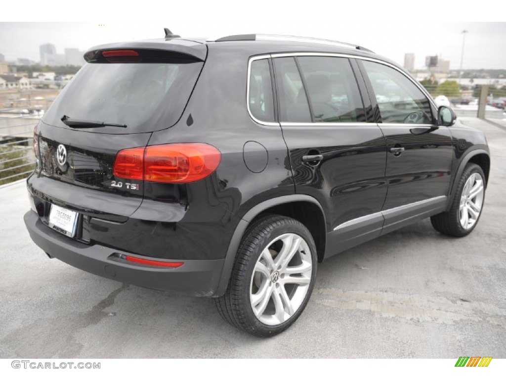 2012 Tiguan SEL - Deep Black Metallic / Beige photo #6