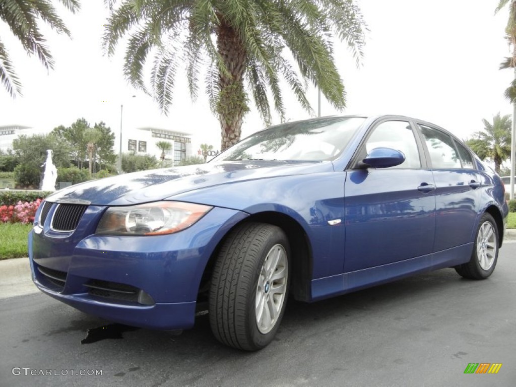 2007 3 Series 328i Sedan - Montego Blue Metallic / Black photo #2