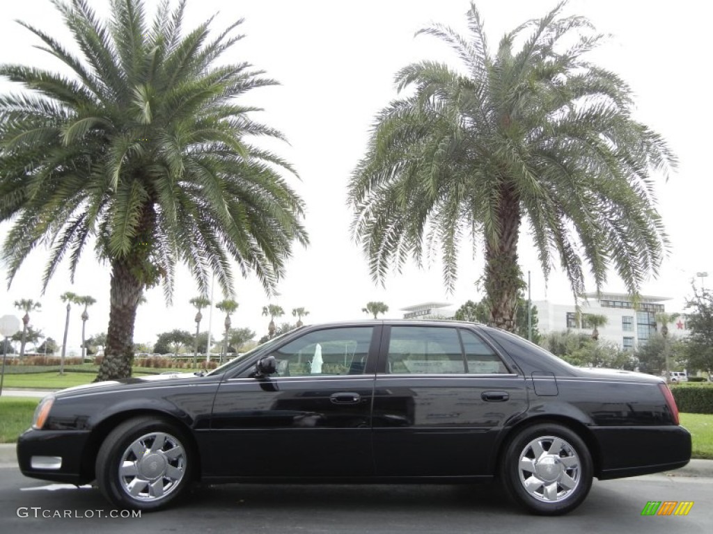 Sable Black 2001 Cadillac DeVille DTS Sedan Exterior Photo #56785609