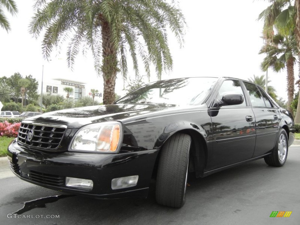 Sable Black 2001 Cadillac DeVille DTS Sedan Exterior Photo #56785618