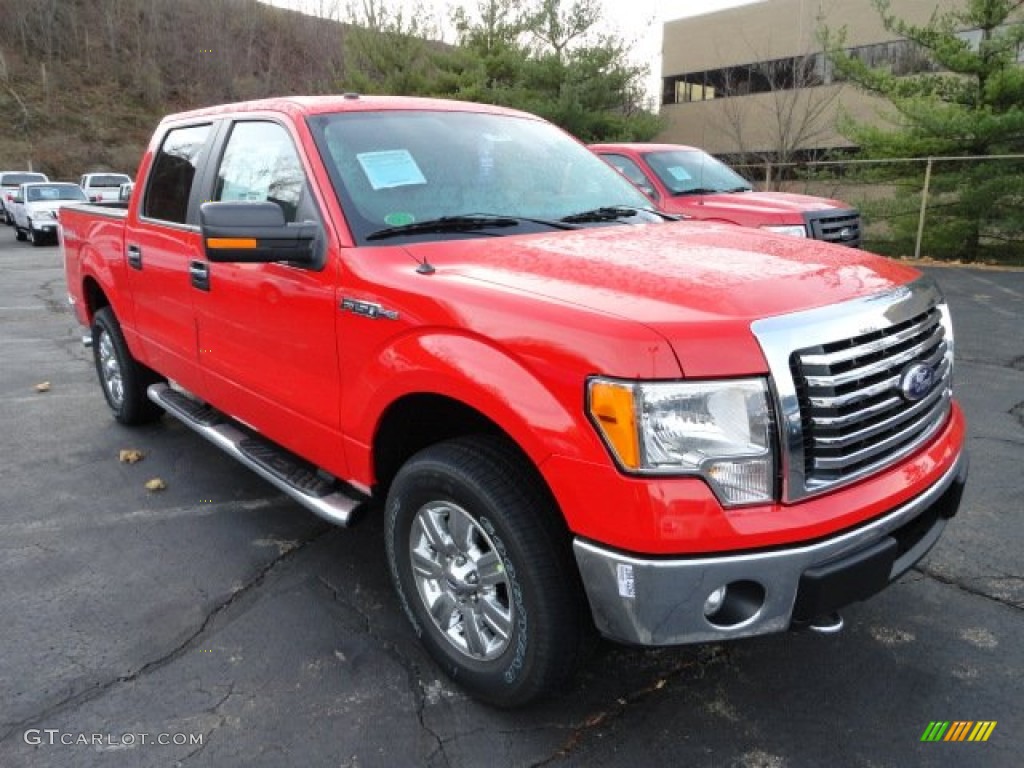 2011 F150 XLT SuperCrew 4x4 - Race Red / Steel Gray photo #1