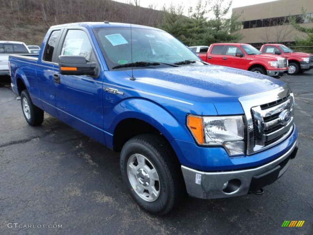 2011 F150 XLT SuperCab 4x4 - Blue Flame Metallic / Steel Gray photo #1