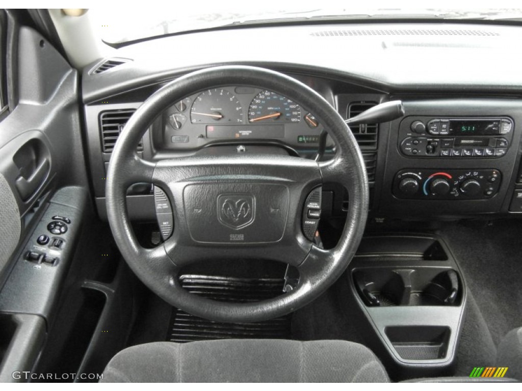 2001 Dodge Dakota SLT Club Cab Dark Slate Gray Steering Wheel Photo #56786086