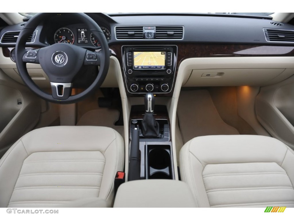 2012 Volkswagen Passat V6 SEL Cornsilk Beige Dashboard Photo #56786230