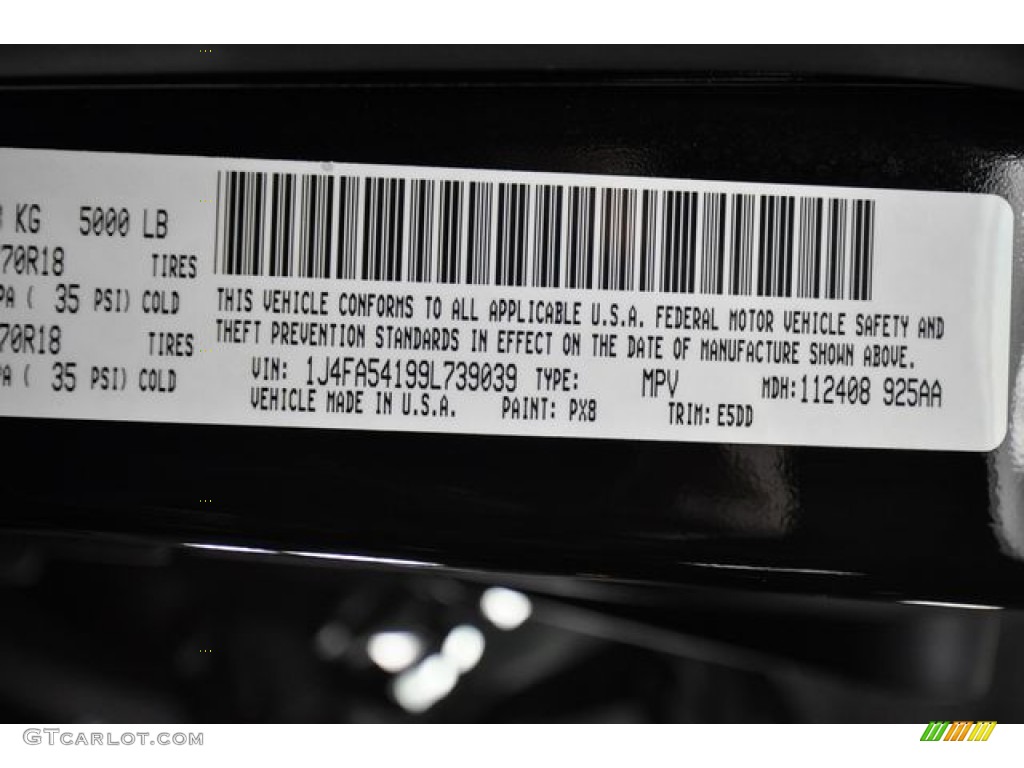2009 Jeep Wrangler Sahara 4x4 Color Code Photos