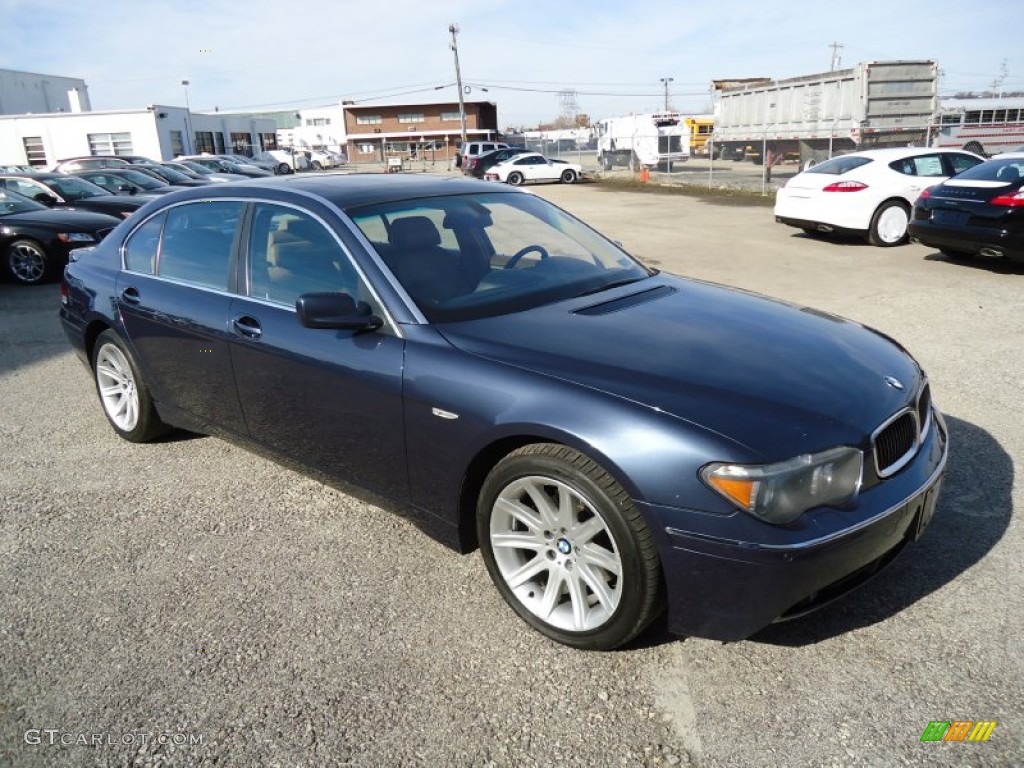 2002 7 Series 745Li Sedan - Toledo Blue Metallic / Natural Brown photo #4