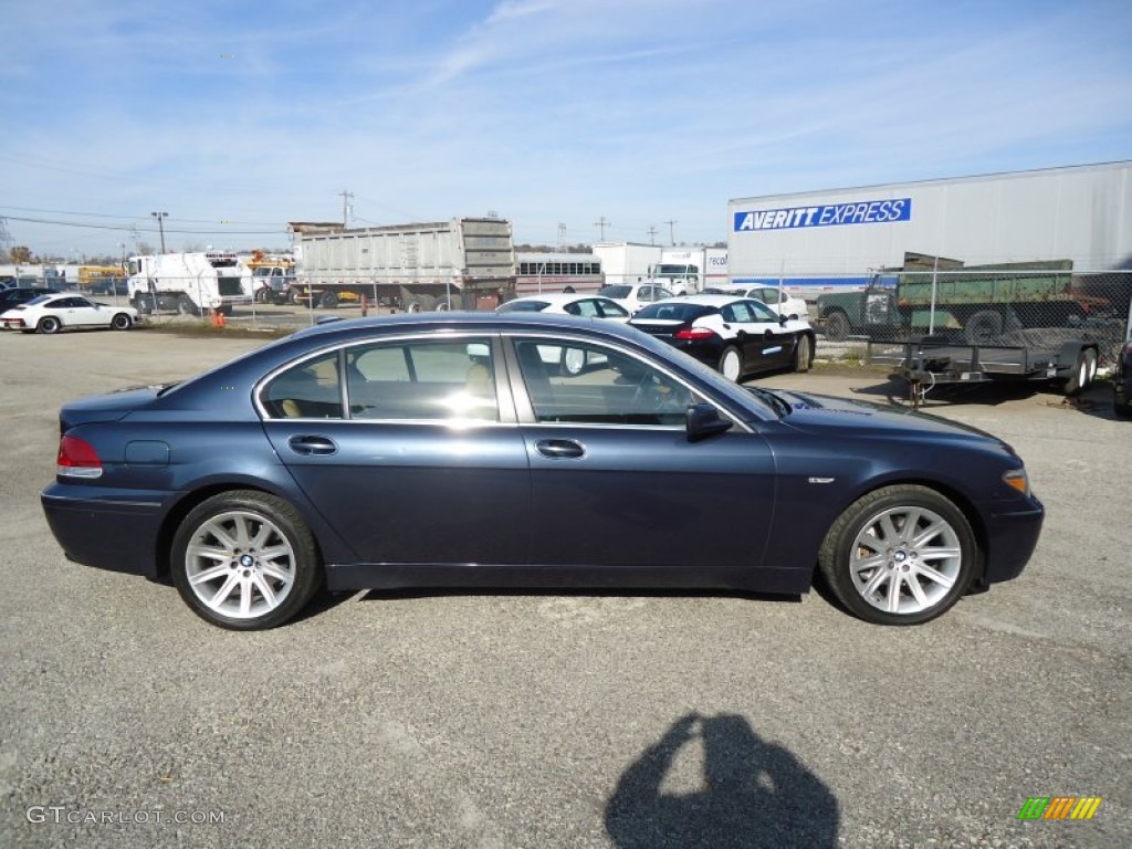 2002 7 Series 745Li Sedan - Toledo Blue Metallic / Natural Brown photo #7