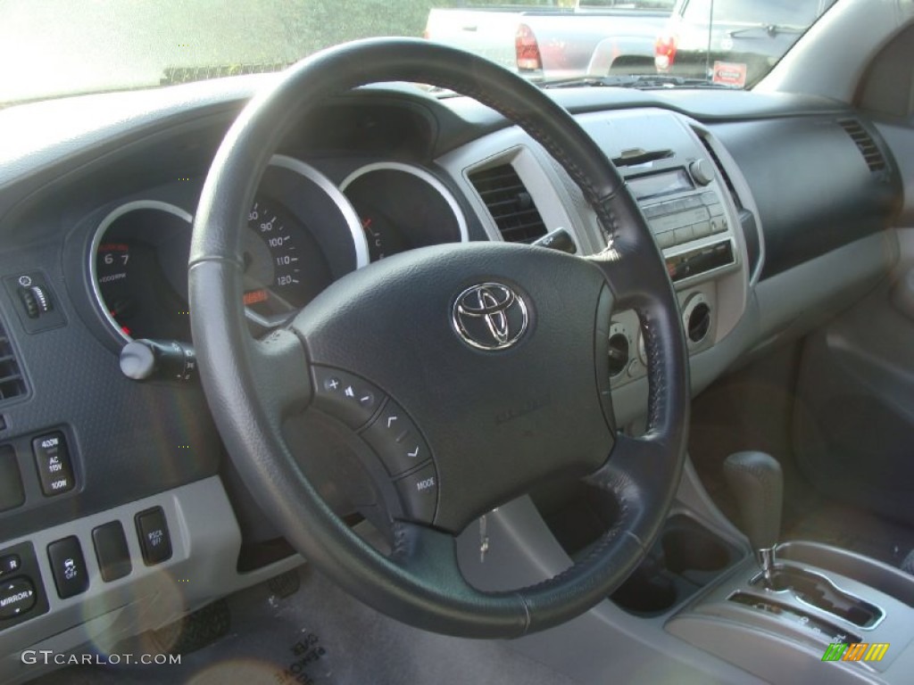 2011 Toyota Tacoma V6 TRD Sport Double Cab 4x4 Graphite Gray Steering Wheel Photo #56788168