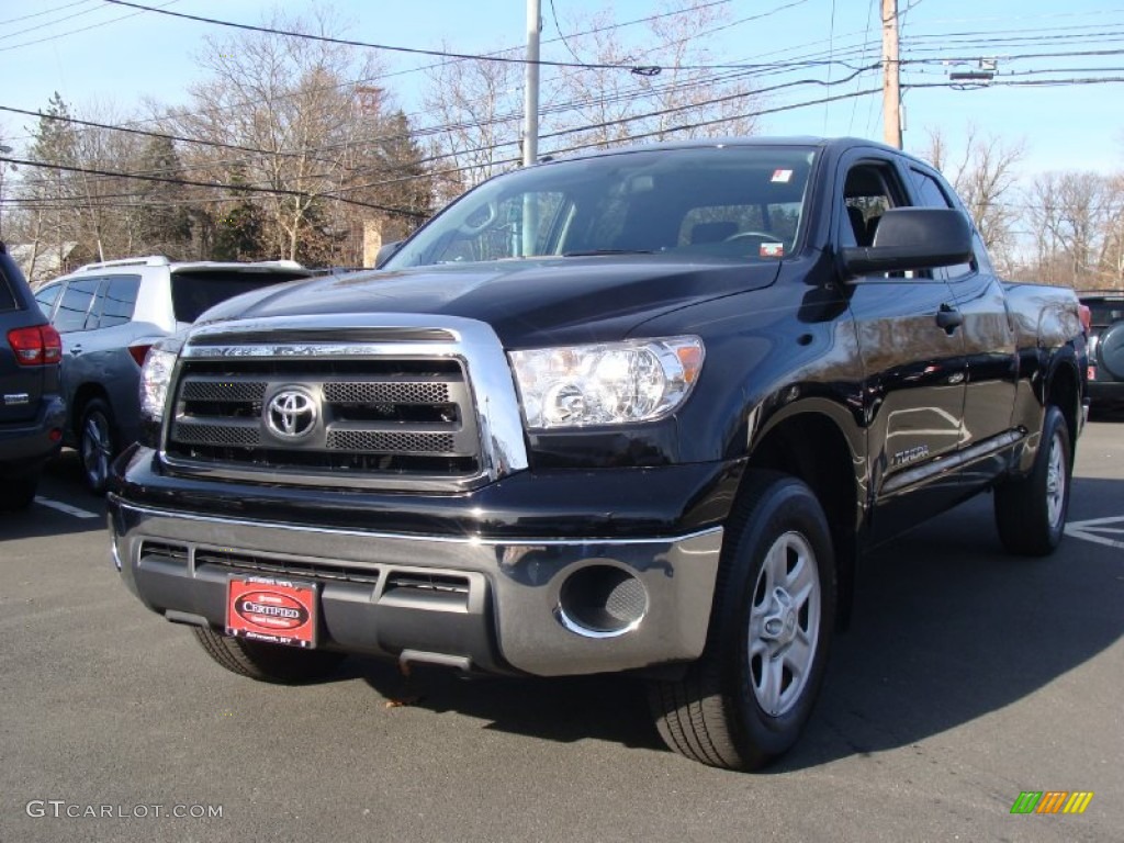 2010 Tundra Double Cab 4x4 - Black / Black photo #1
