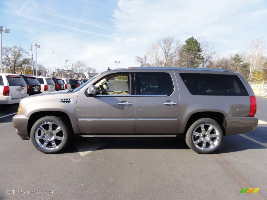 Mocha Steel Metallic 2012 Cadillac Escalade ESV Luxury AWD Exterior Photo #56788687
