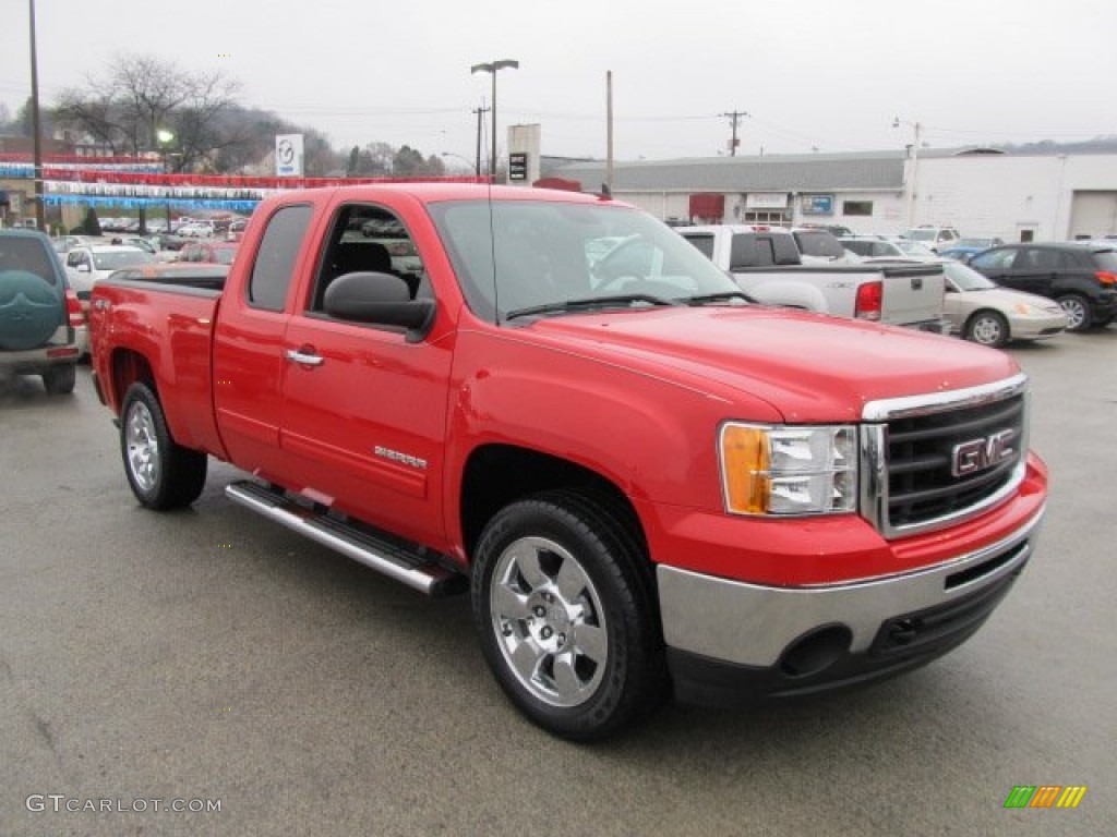 2010 Sierra 1500 SLE Extended Cab 4x4 - Fire Red / Ebony photo #5