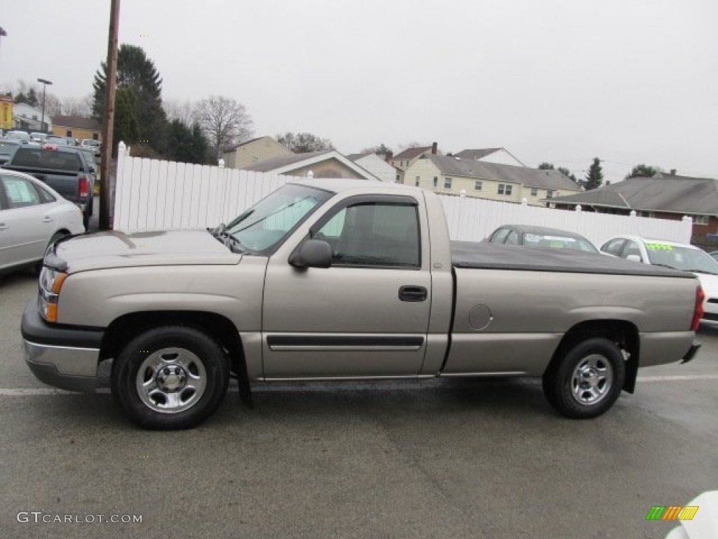 2003 Silverado 1500 LS Regular Cab - Light Pewter Metallic / Dark Charcoal photo #2